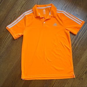 Adidas neon 3 Stripes polo